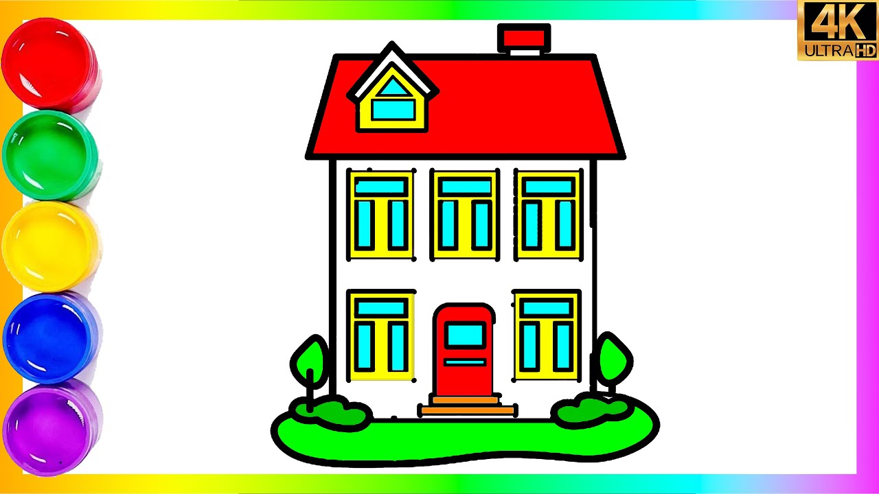  Einfaches Hauszeichnen, Wie man ein süßes Haus für Kinder zeichnet Bildidee 