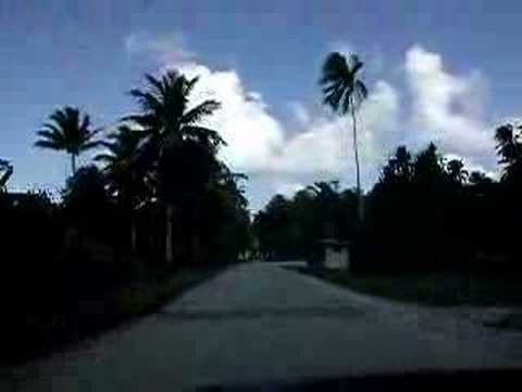 Driving to Laura around Ajeltake, Majuro, RMI