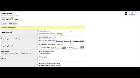 How to run a student report on Accelerated Reader
