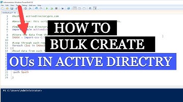 Create Bulk OUs with PowerShell