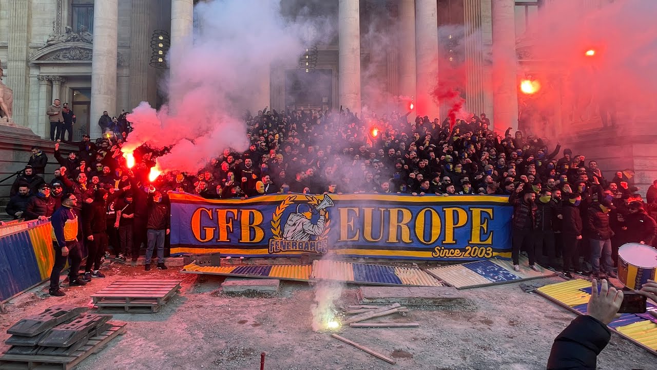 GFB BURADA DİMDİK AYAKTA! - Ultras Fenerbahçe @ Brussels (7.03.2024)