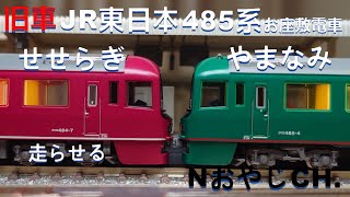 旧車 JR東日本485系お座敷電車やまなみ+せせらぎ JR EAST 485 SERIES TATAMI TRAIN YAMANAMI + SESERAGI