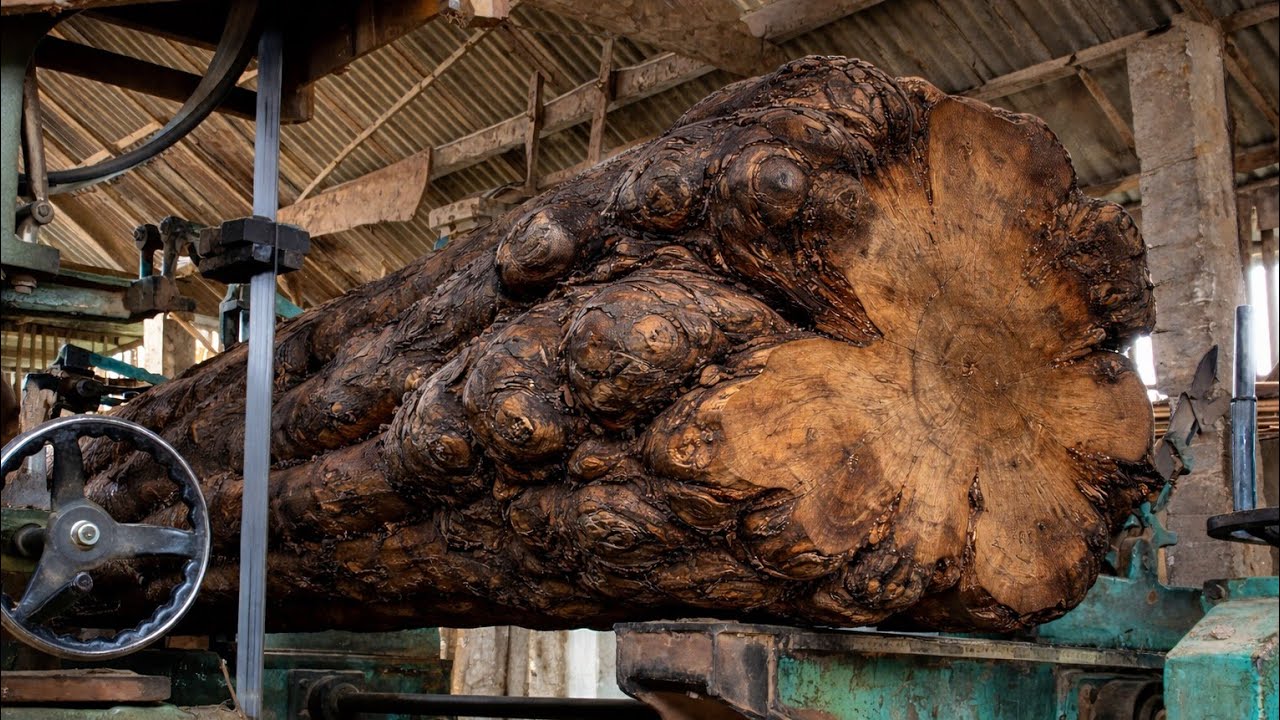 Here's how we quickly saw down mahogany using a bandsaw