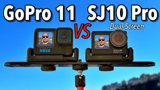 : SJCAM SJ10 Pro Dual Screen VS GoPro 11 - Camera Comparison!