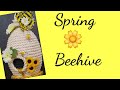 Beehive honey bee dollar tree tutorial diy crafts spring decor crafting with ollie