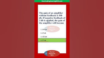 The gain of an amplifier without feedback is 100 db  If negative feedback of 3 db is applied, the ga