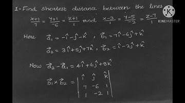 Shortest distance between two skew lines/Three Dimensional Geometry - Part 4