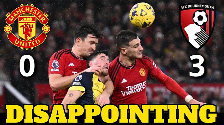 United disappoints and loses to Bournemouth 3-0 at Old Trafford