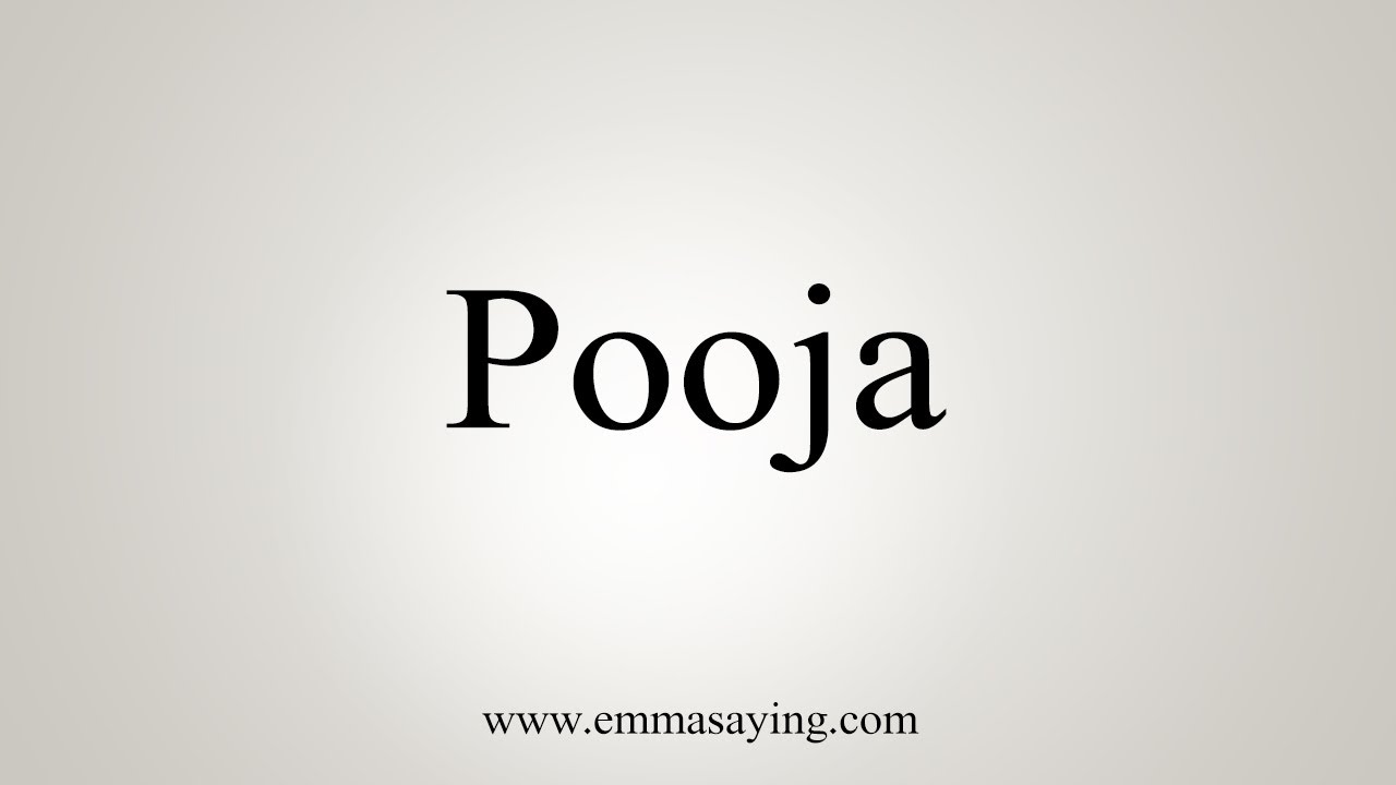 How To Say Pooja YouTube