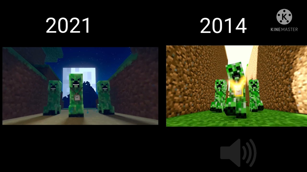 Minecraft Creeper Raps comparison new and old (Dan Bull Version)