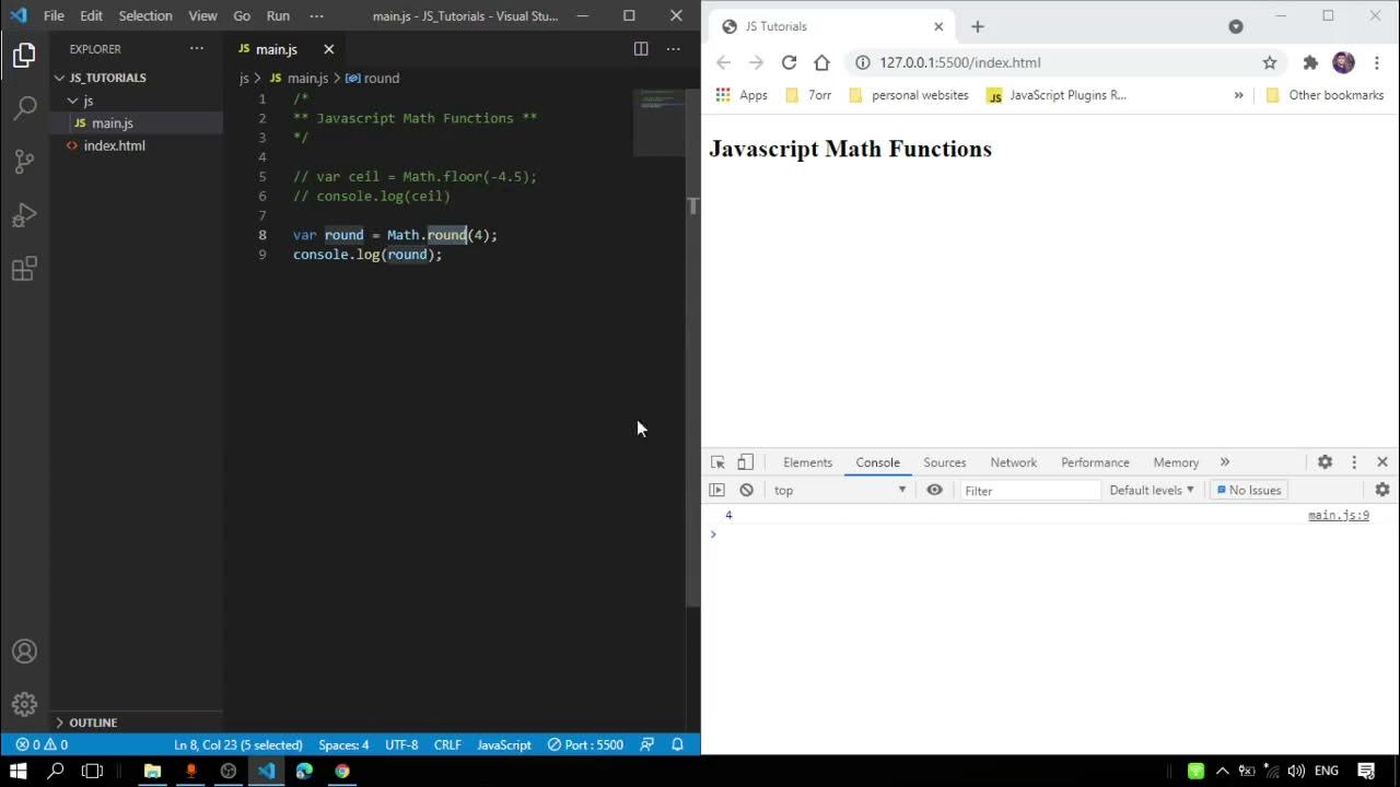 16 - Javascript Math Functions - YouTube