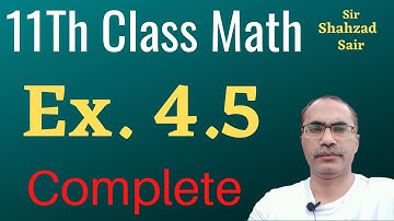 Exercise 4.5 Complete || FSC Math Part 1 || Chapter 4 Quadratic Equations