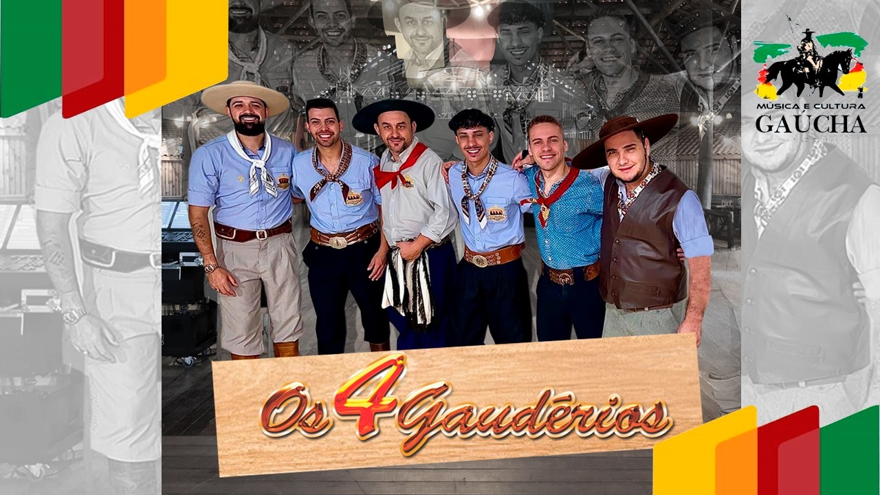Os 4 Gaudérios na ExpoJóia 2025 na abertura do evento no dia 08 de maio de 2025 em Jóia-RS