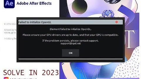 Element failed to initializeOpenGl solved in2022(subscribe,get file via telegram @piikayworks)
