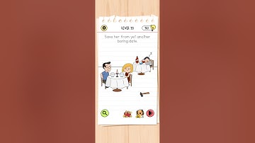 Save her from yet another boring date. brain test all star IQ level 33 answer