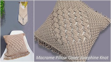 DIY Macrame-kussenhoes | Macrame kussensloop Josephine Knot | Macramé-tutorial