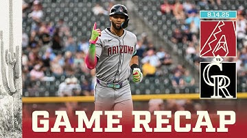 D-backs vs. Rockies Game Highlights (8/14/25) | MLB Highlights | Arizona Diamondbacks