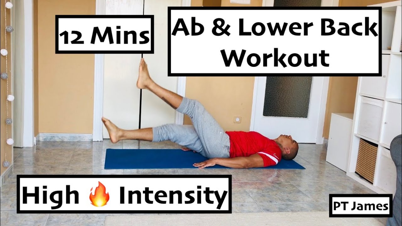 12Minute Ab & Lower Back Workout 🔥 high intensity 🔥 (no equipment