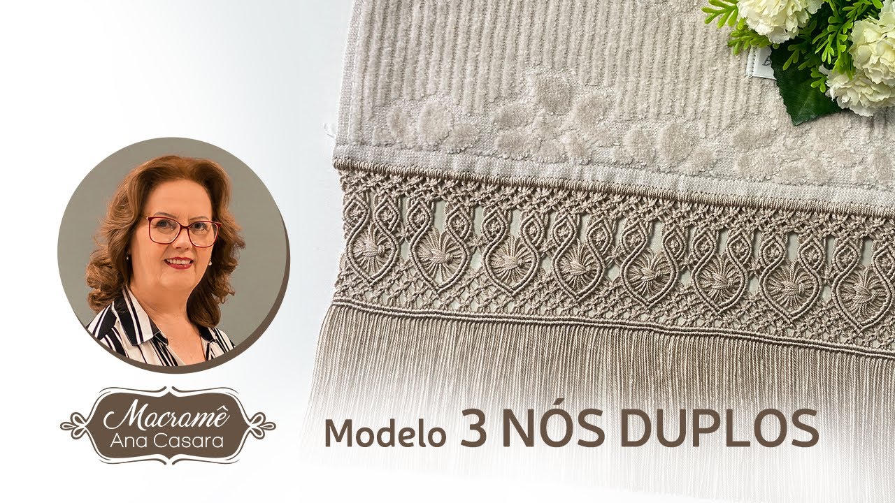 Modelo 3 nós duplos - Macramê Ana Casara