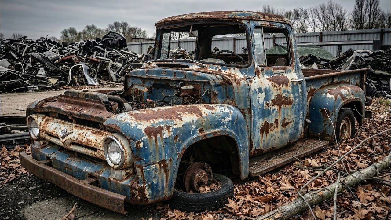 ASMR Car Restoration! Full Restoration of a 1956 Ford F-100 Truck from Disrepair to brand new 