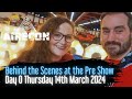 Airecon 2024  day 0 thursday 14th march  behind the scenes of the pre show