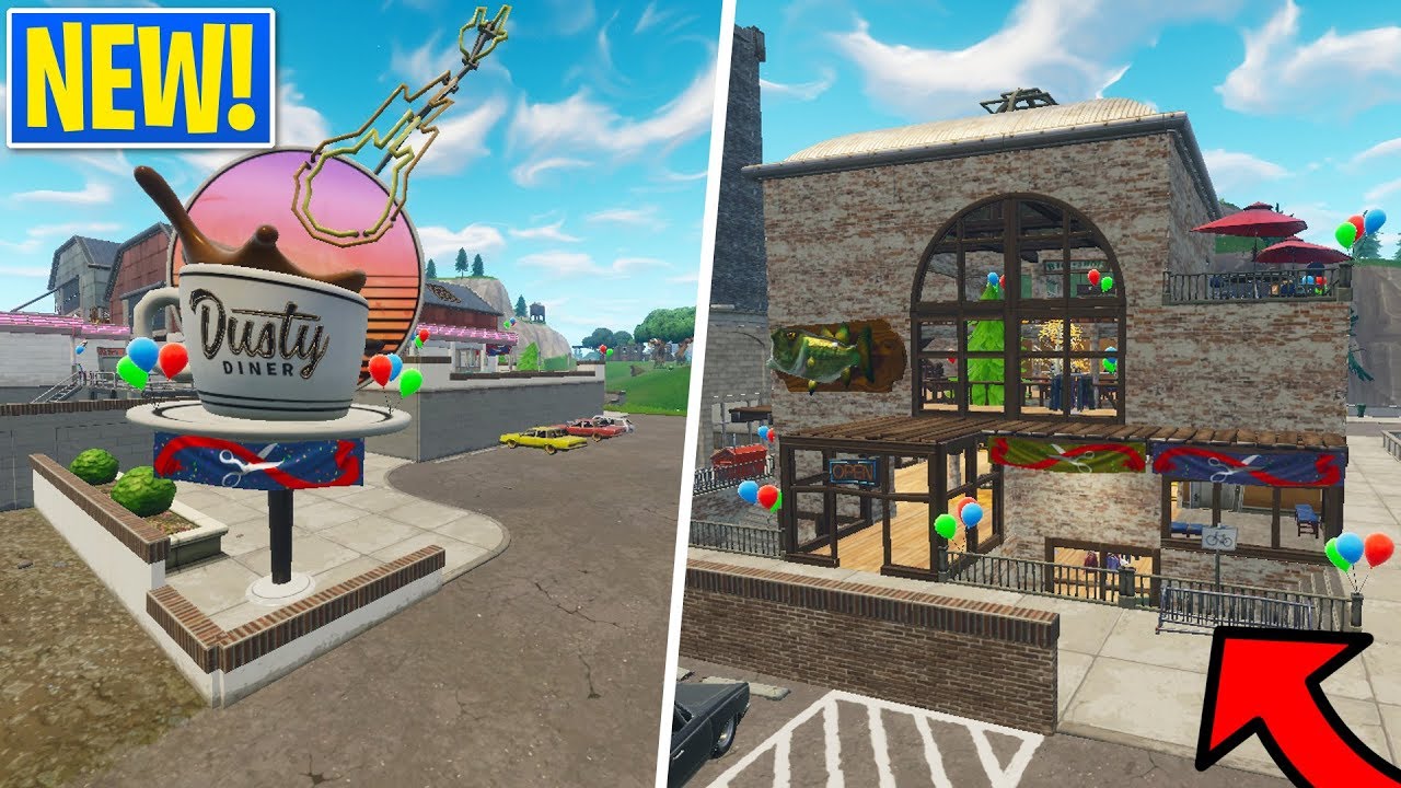 *NEW* ALL V5.4 MAP CHANGES! (Dusty Diner, Big Shots!) Fortnite