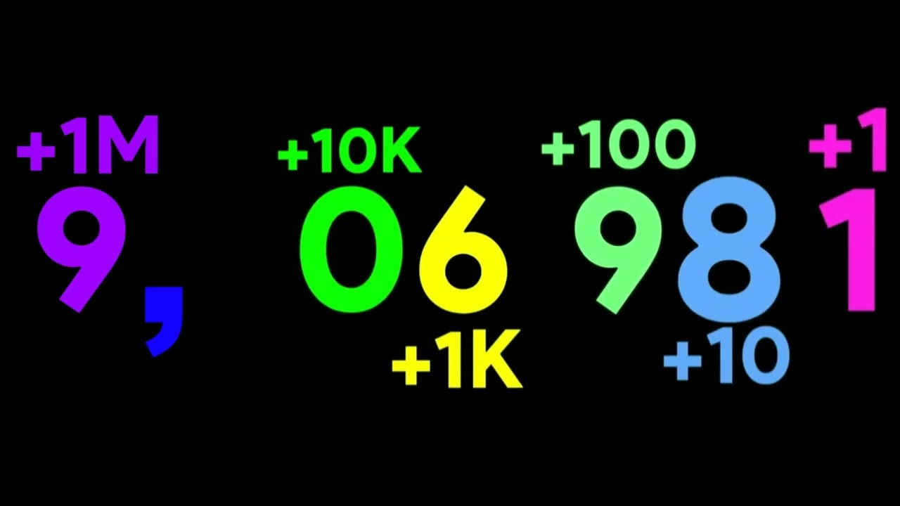 0 to 1 Billion with Sound Effects (MY VERSION)