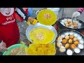 Popular Afternoon Street Food In Phnom Penh  - Pancakes And Coconut Rice Cupcakes