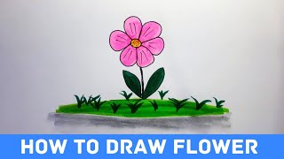 : How to draw a Flower | Easy flower drawing step by step for beginners | #drawing #flowers #art #draw