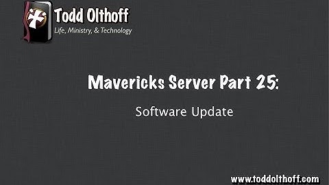 Mavericks Server Part 25: Software Update