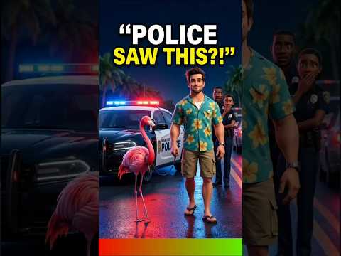 Florida Man Stopped By Police While Walking Flamingo #floridaman #usaChaos #funnyshorts #shorts