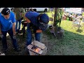 Making Shingles on a 100 year old shingle mill powered by a Farmall M Tractor