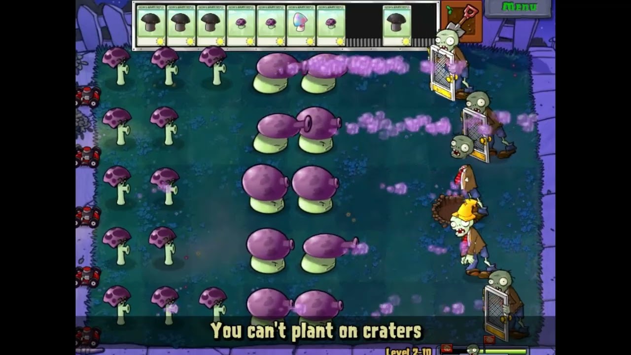 Plants vs Zombies Level 2-10 gameplay