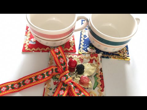 【DIY Xmas decoration / 作り方】クリスマスのキラキラコースター / How to make coasters for Xmas