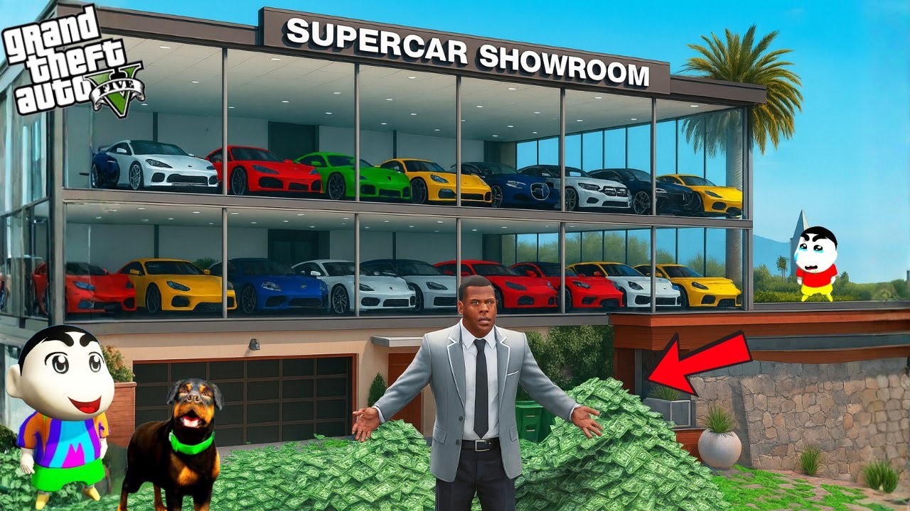 GTA 5: Franklin & Shinchan Earning $1,000,000 To Buy Supercars! 💵🔥 | GTA 5 Bangla Gameplay