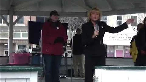 Deborah Busch speaking in Gouveneur, NY