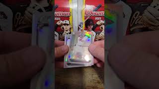 2023 Bowman Pearl Pack Opening. odds 1 in 10 cases!!