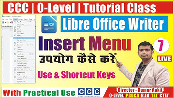 Libreoffice Writer - Insert Menu Tutorial | Libreoffice Writer use of Insert menu #libreofficewriter