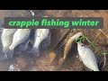 Winter crappie fishing in Maryland.        Pesca en invierno de crappie en Maryland