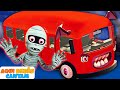 Aqui Bebês Cantam | Rodas no ônibus assustadoras | Canções de Halloween para crianças