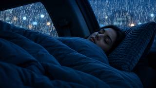 Fall Asleep Fast in Your Car During a Heavy Rainstorm & Powerful Thunder in a Foggy Night Forest