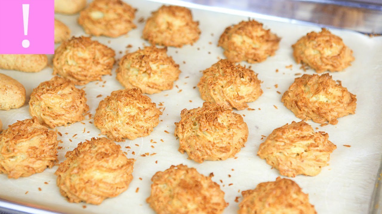 Crispy Coconut Cookies How To Make Coconut Biscuits At Home