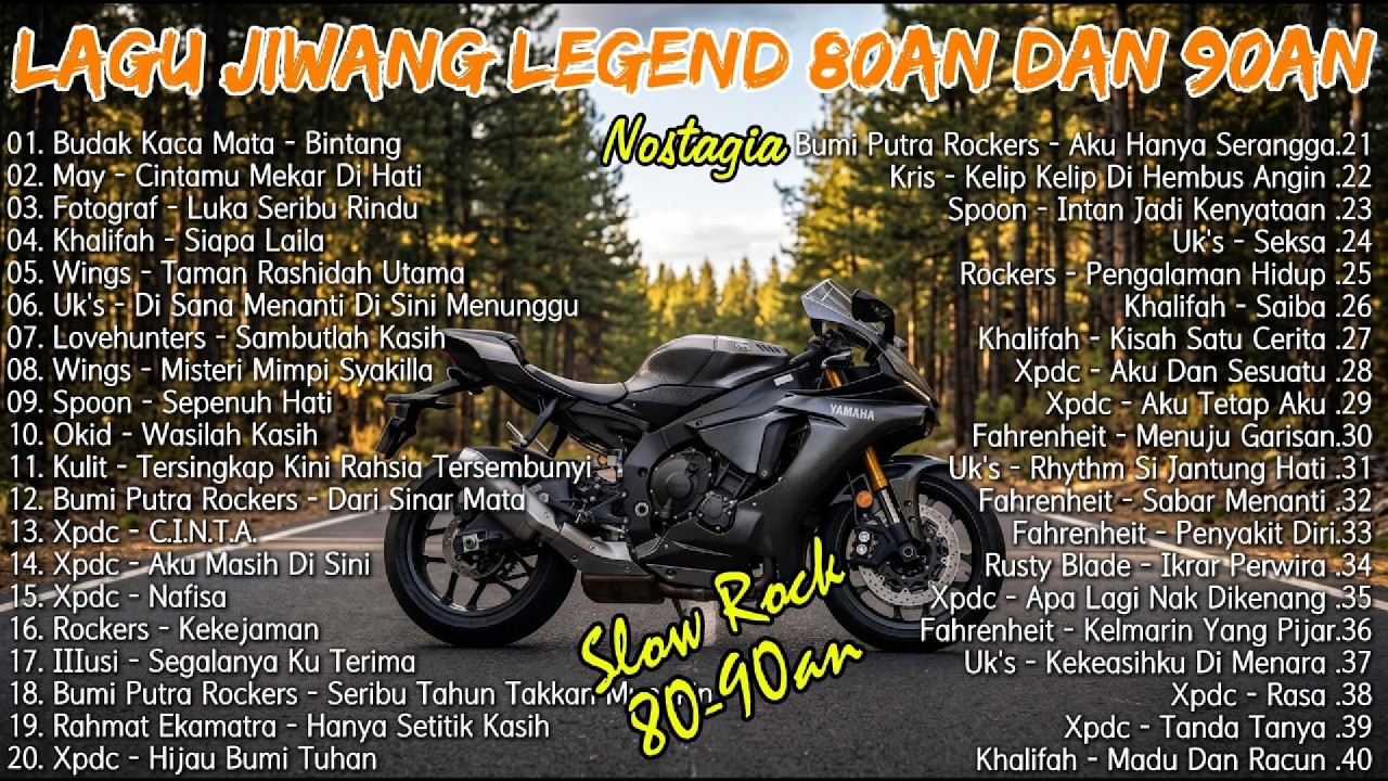 Koleksi Lagu Rock Kapak Melayu 80-90an - Lagu Jiwang Slow Rock Legenda
