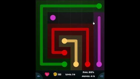 flow game facebook - beginners pack level 36 Connect the dots