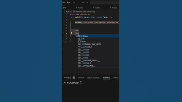 How to print the first natural numbers in c program using VS code