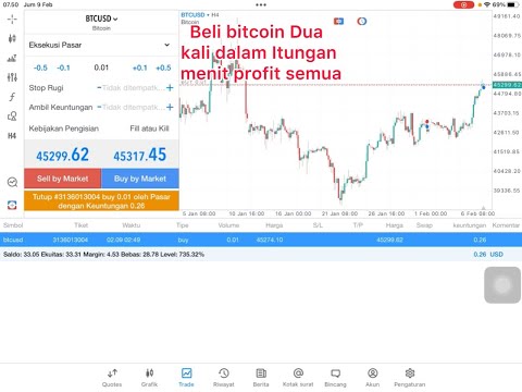 Cara beli crypto bitcoin dalam itungan menit dua kali profit di metatrader 5 part 8