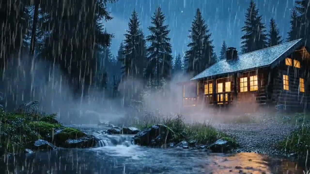 🌧️ Heavy Rain ASMR Nighttime for a Good Night's Sleep (No Music)