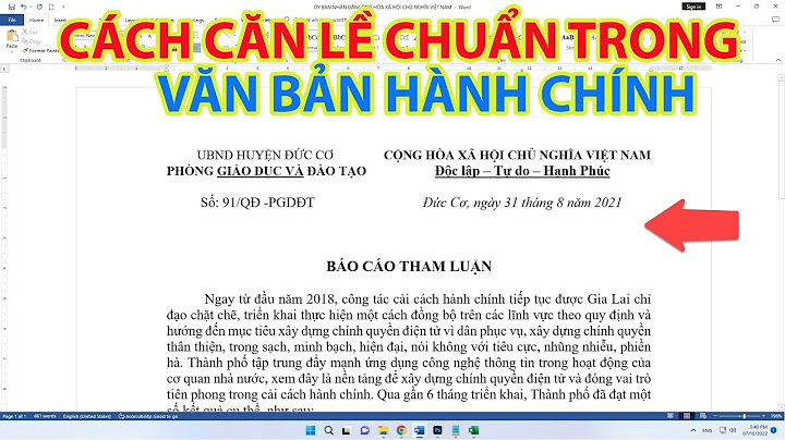 Hướng dẫn chỉnh lề lối văn bản