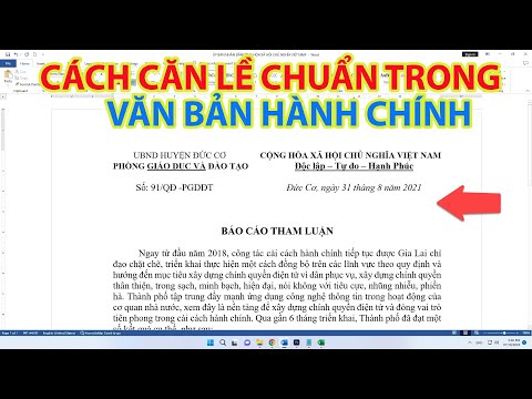 Cách Căn Lề Chuẩn Trong Văn Bản Hành Chính | Cách Căn Lề Chuẩn Trong Word