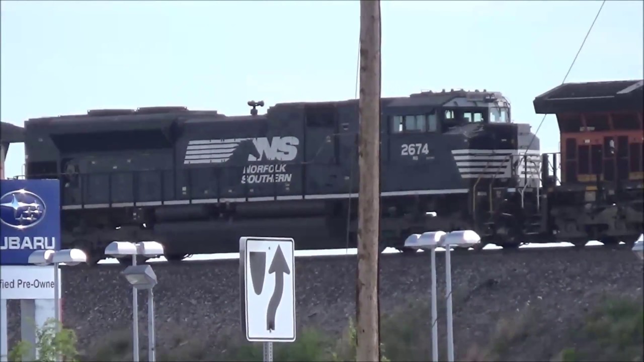 {RARE} BNSF train with Norfolk Southern foreign power and BNSF Teir 4 GEVO - YouTube